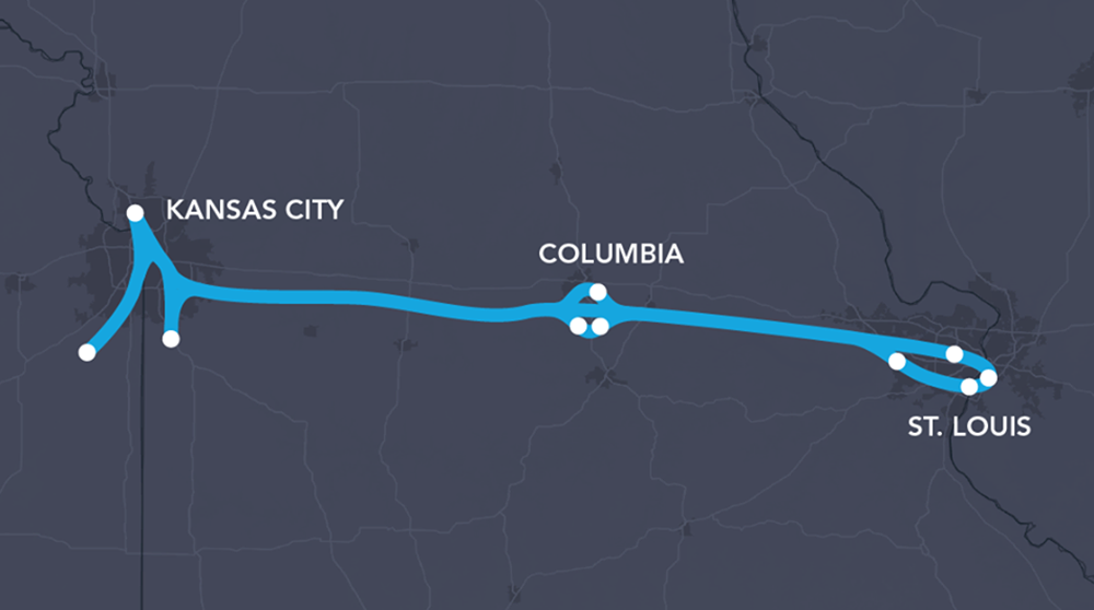 how far is it from st louis to kansas city