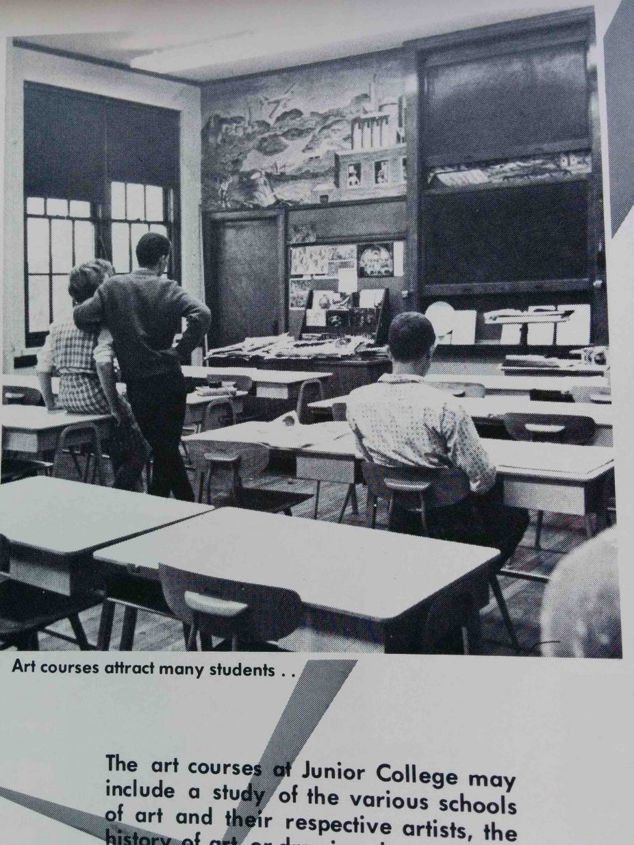 KCJC art classroom, 1963 yearbook