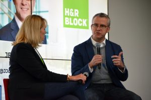 Darcy Howe, KCRise Fund; and Jeff Jones, H&R Block