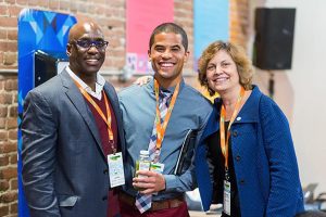 KP Yelpaala, Access Mobile; Miguel Johns, KingFit; and Kim Gandy, Play-It-Health