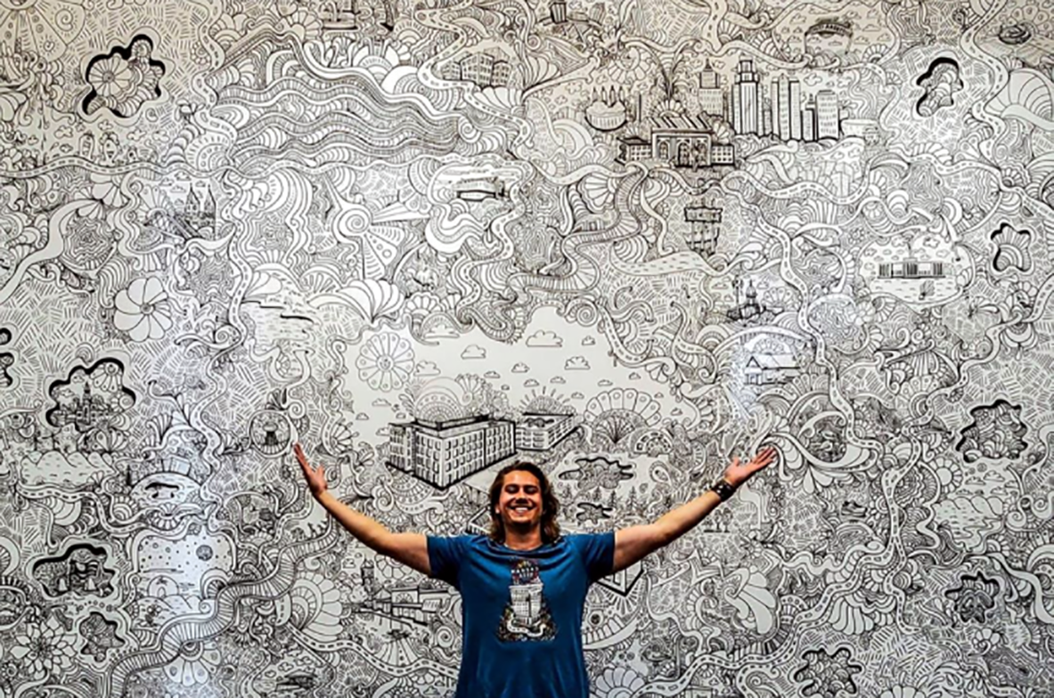 A doodle a day: Entrepreneur maps lucrative ambitions beyond 'popping' new OP mural