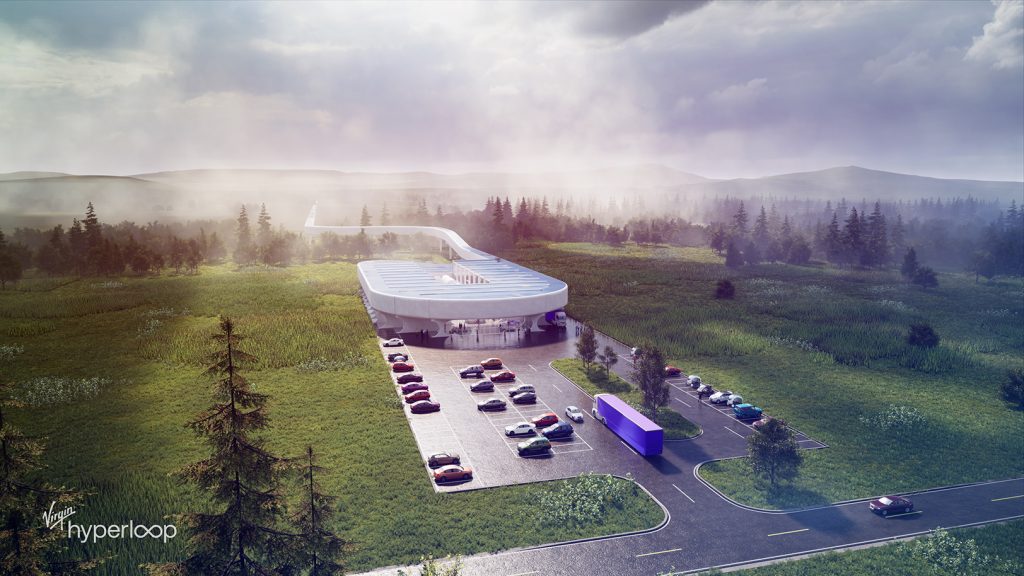 Hyperloop Certification Center (HCC) planned for West Virginia; rendering courtesy of Virgin Hyperloop