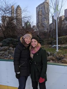Nicole Beals and friend Leah Bergeron at Central Park in New York City