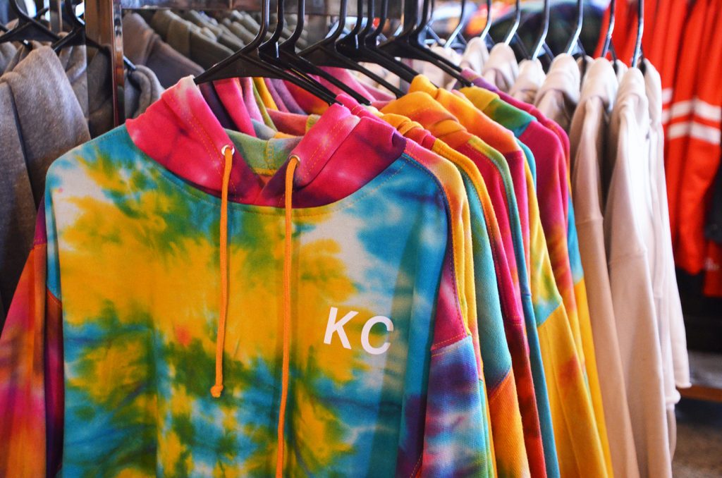 Bellboy KC rainbow tie dye hoodie at Westside Storey