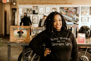 Jahna Riley, Aya Coffee + Books pop-up at Blip Roasters