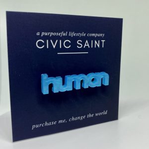 Civic Saint Human pin card