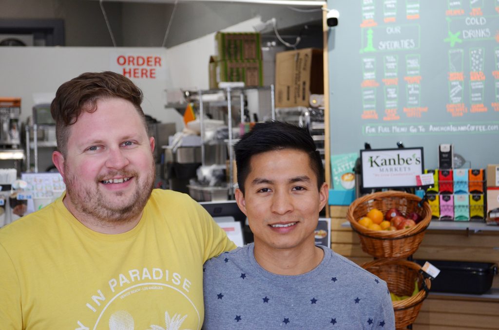 Mike Hastings and Armando Vasquez, Anchor Island Coffee