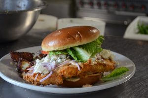 Spicy chicken sandwich at the former Brookside Poultry Co.