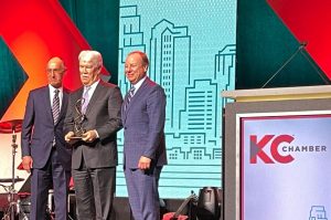 David Warm, MARC, John Sherman, Kansas City Royals, and Joe Reardon, Greater Kansas City Chamber of Commerce; image courtesy of the Chamber