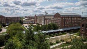 An aerial photo of T-Mobile’s co-headquarters facility in Overland Park. (Courtesy | T-Mobile)