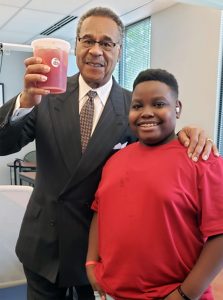 US. Rep. Emanuel Cleaver with Nelson McConnell, Nelson’s Flavorades