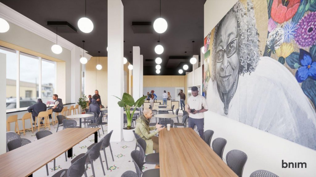 Rendering of the future Thelma&#039;s Kitchen at Reconciliation Services