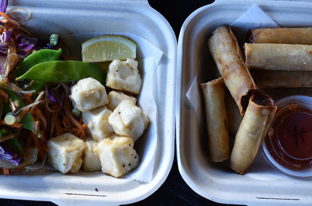 Tofu Pancit and Lumpia from Ting’s Filipino Bistro