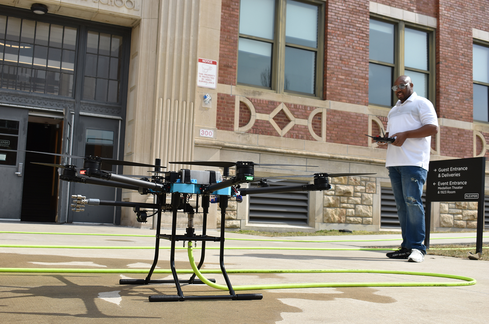 De-risking a dangerous job: How a window washing startup is raising the bar  (and hose) with drones