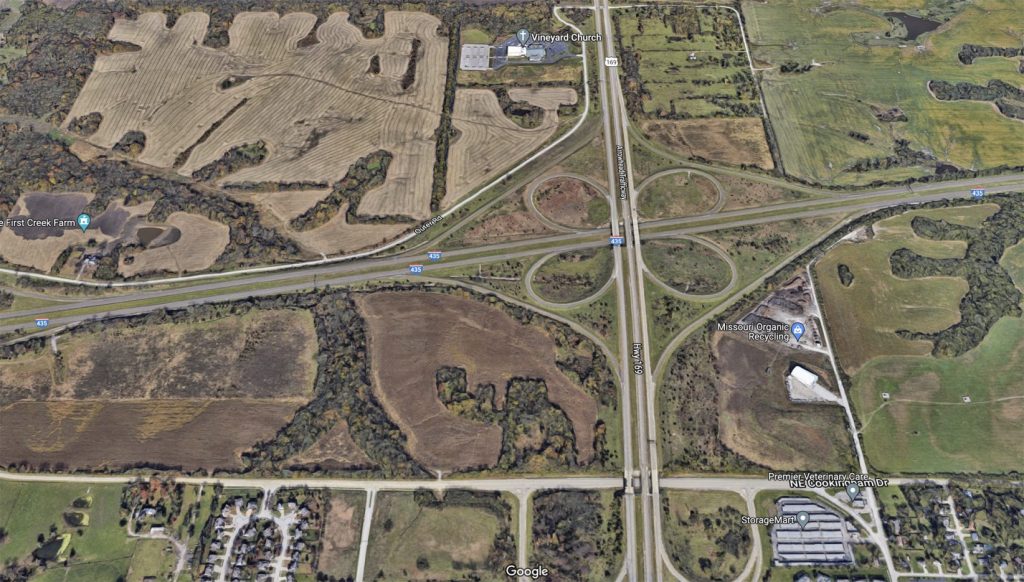 Planned location of the Meta Kansas City data center at Golden Plains Technology Park; image courtesy of Google Maps