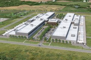 Rendering of the Meta Kansas City data center at Golden Plains Technology Park