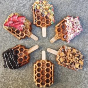Sweet Combforts’ waffle pops