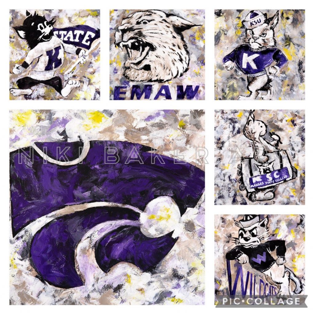 Niki Baker's six-piece K-State Wildcat logo collection