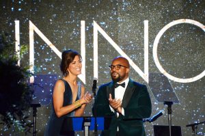 Melissa Vincent, Pipeline Entrepreneurs, and Donald Hawkins, Kinly, at the 2022 Pipeline Innovators gala