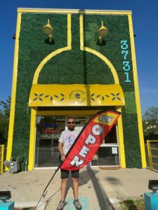 Zaid Renato Consuegra Sauza in front of his newly opened restaurant; photo by Saurav Rahman, Flatland