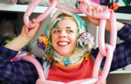 Their joyful art began with pom poms, but Bubble Gum Kurt’s upcycled expression won’t be boxed in