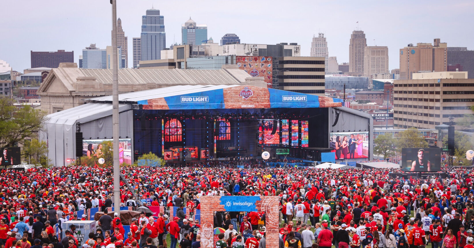 NFL Draft stage at Union Station Kansas City Chiefs