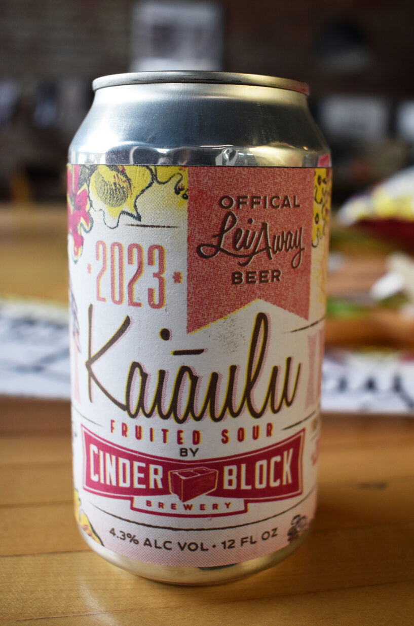 Kaiāulu beer Cinder Block Brewery Lei Away