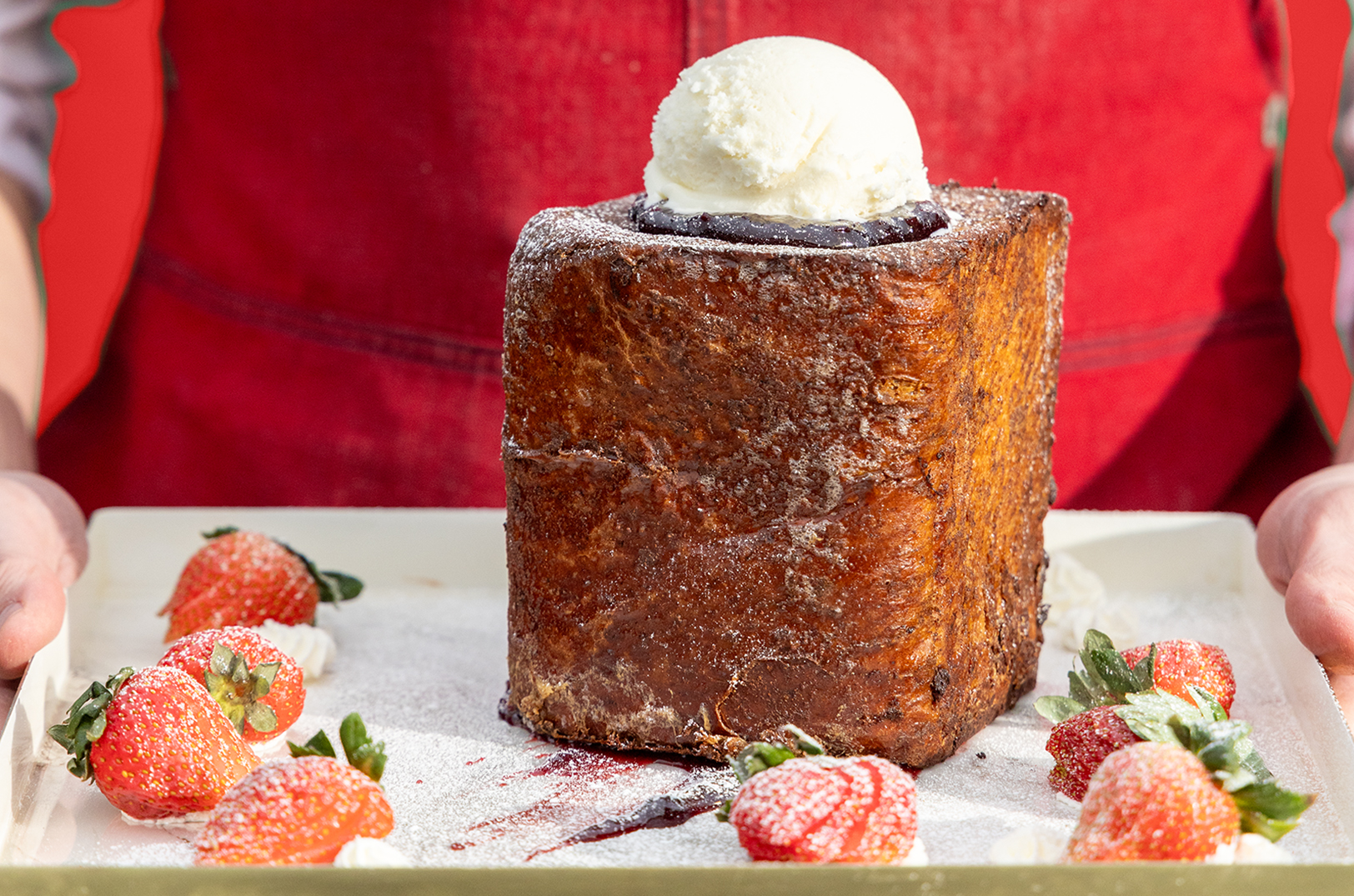 This $25 stack of ‘Touchdown Toast’ barely fits in its photo; Chiefs concessions debuts decadent playoff platter 